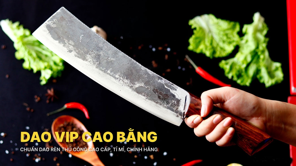 DAO TÔNG CHẶT GÀ MỚI cán ốp gỗ G07COCD DAO VIP CAO BẰNG