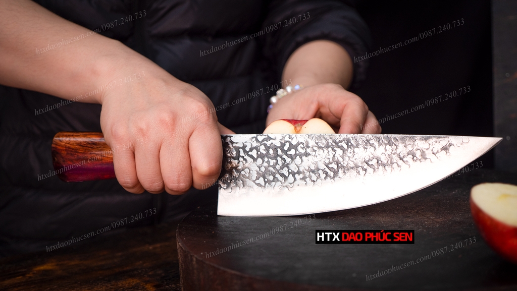 Dao thái lọc sắc bén - Thép nhíp ô tô - Cán cẩm khâu đồng - G09TDD giữ sắc lâu, dễ mài lại