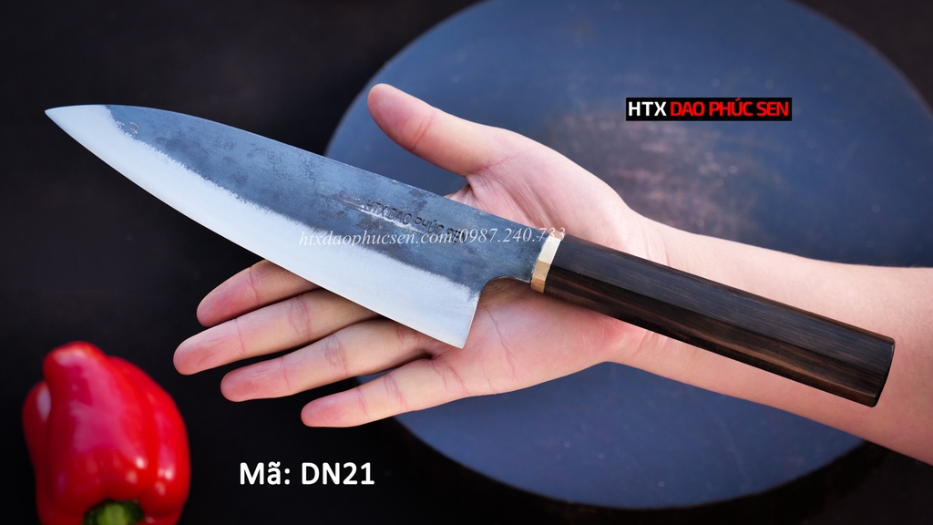 Dao thái lọc cao cấp DN21, rèn thủ công, HÀNG CHUẨN CỦA DAO VIP - HTX DAO PHÚC SEN