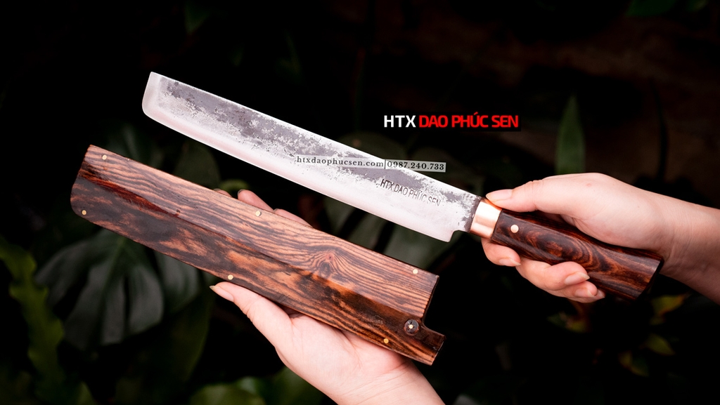 Dao phúc sen bản Takohiki vỏ gỗ