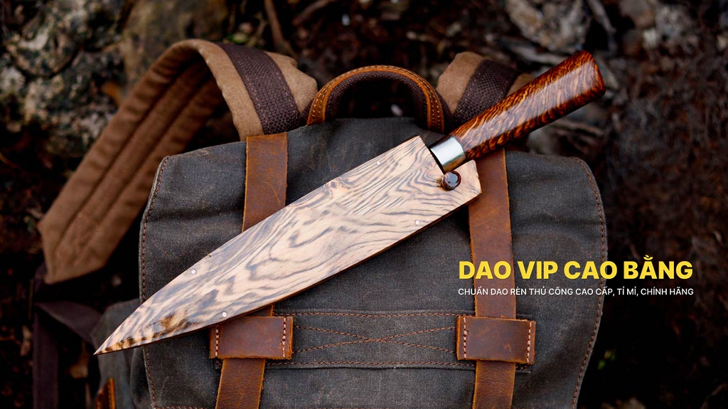 Da0 Phile vỏ gỗ N14VG thép nhíp xe Dao Vip Cao Bằng