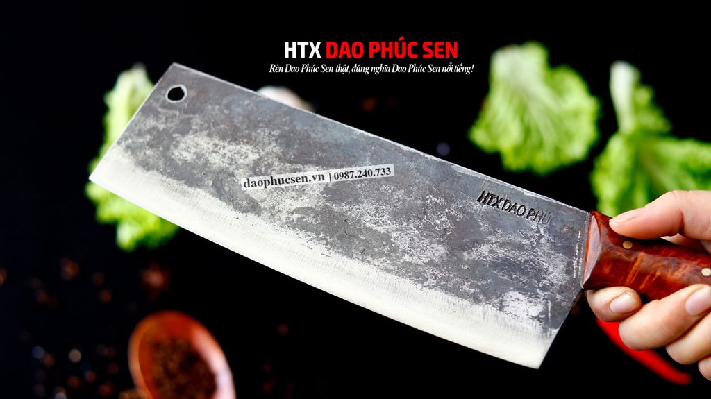 Dao chặt gà sắc bén - Thép nhíp ô tô - Cán ốp nu - G05OND