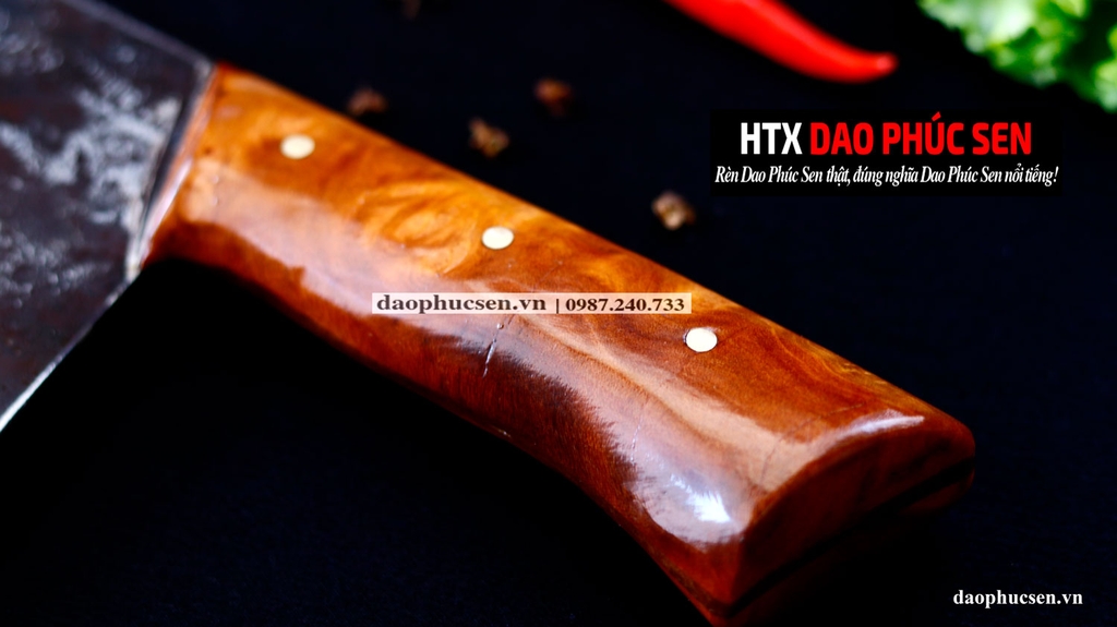 Dao chặt xương sắc bén - Thép nhíp ô tô - Cán ốp nu - N10OND
