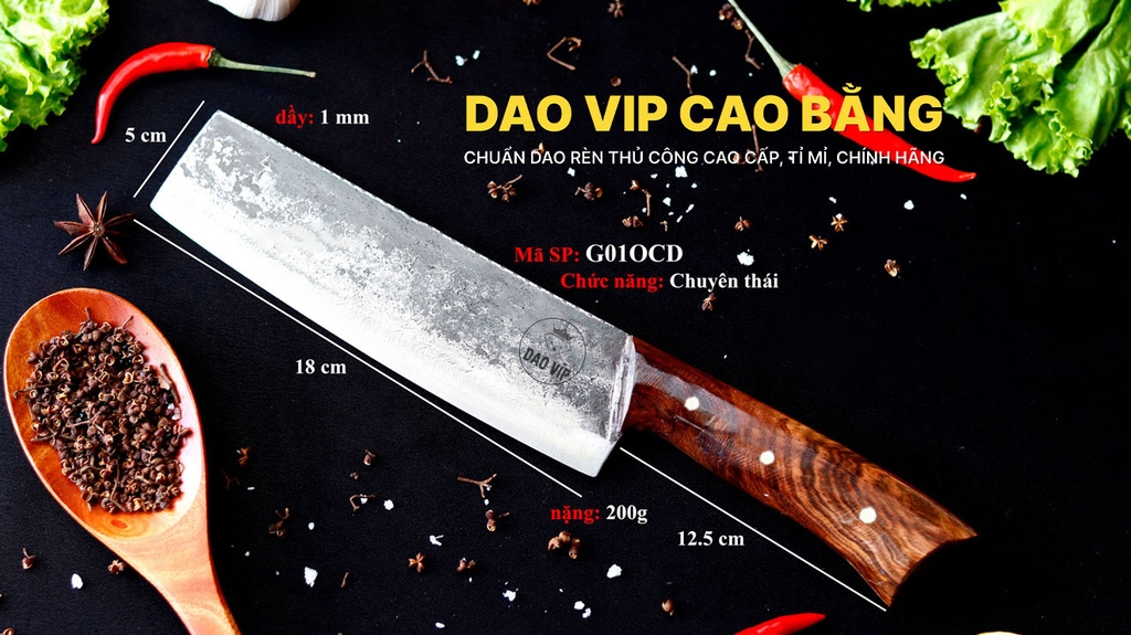DAO PHÚC SEN DAO THÁI 18 g01ocd cán ốp cẩm DAO VIP CAO BẰNG