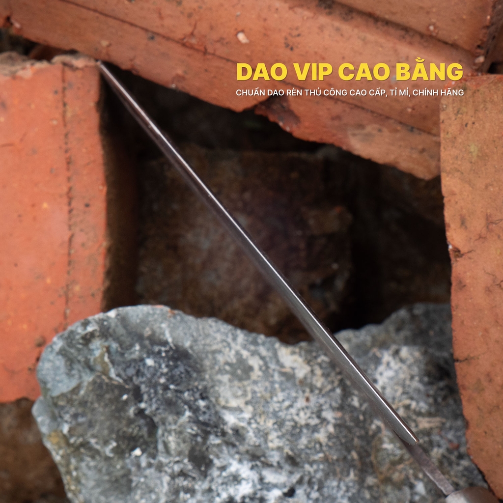 Dao xây thép trắng rèn thủ công bền đẹp đầm tay DXKR