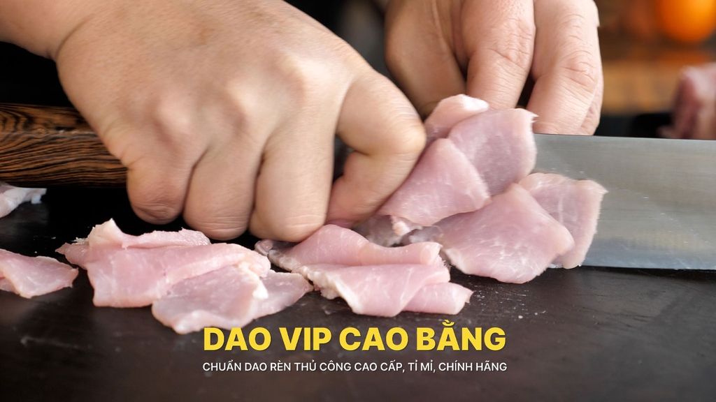 Dao thái 18 thép trắng G01KC chất lượng, hàng chuẩn của DAO VIP CAO BẰNG