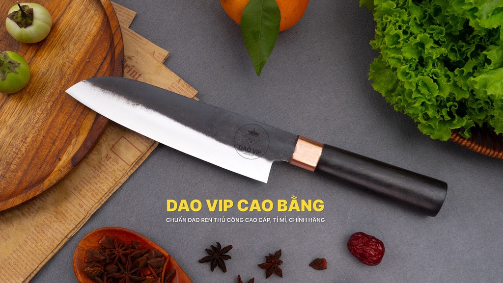 Dao lọc thịt thép nhíp xe cán gỗ mun CL10NMDD DAO VIP CAO BẰNG