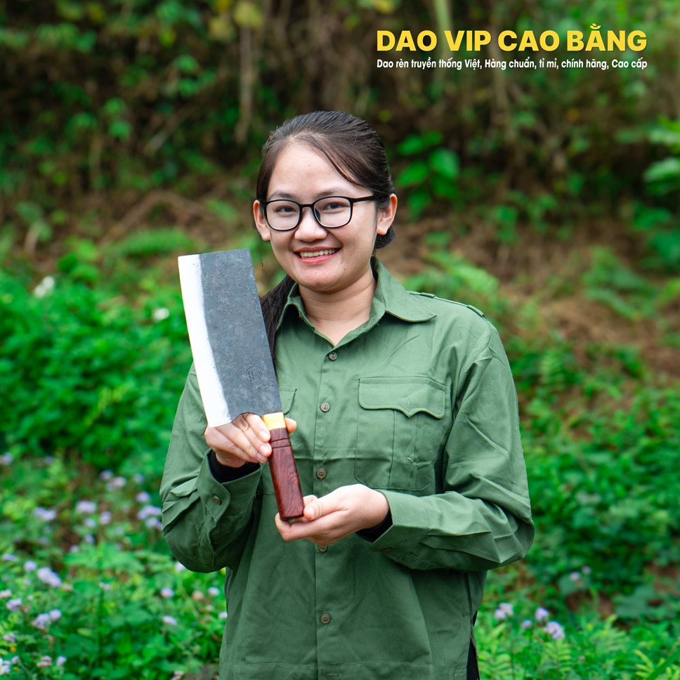 Dao chặt gà rèn thủ công nhíp xe - CG88 DAO VIP CAO BẰNG