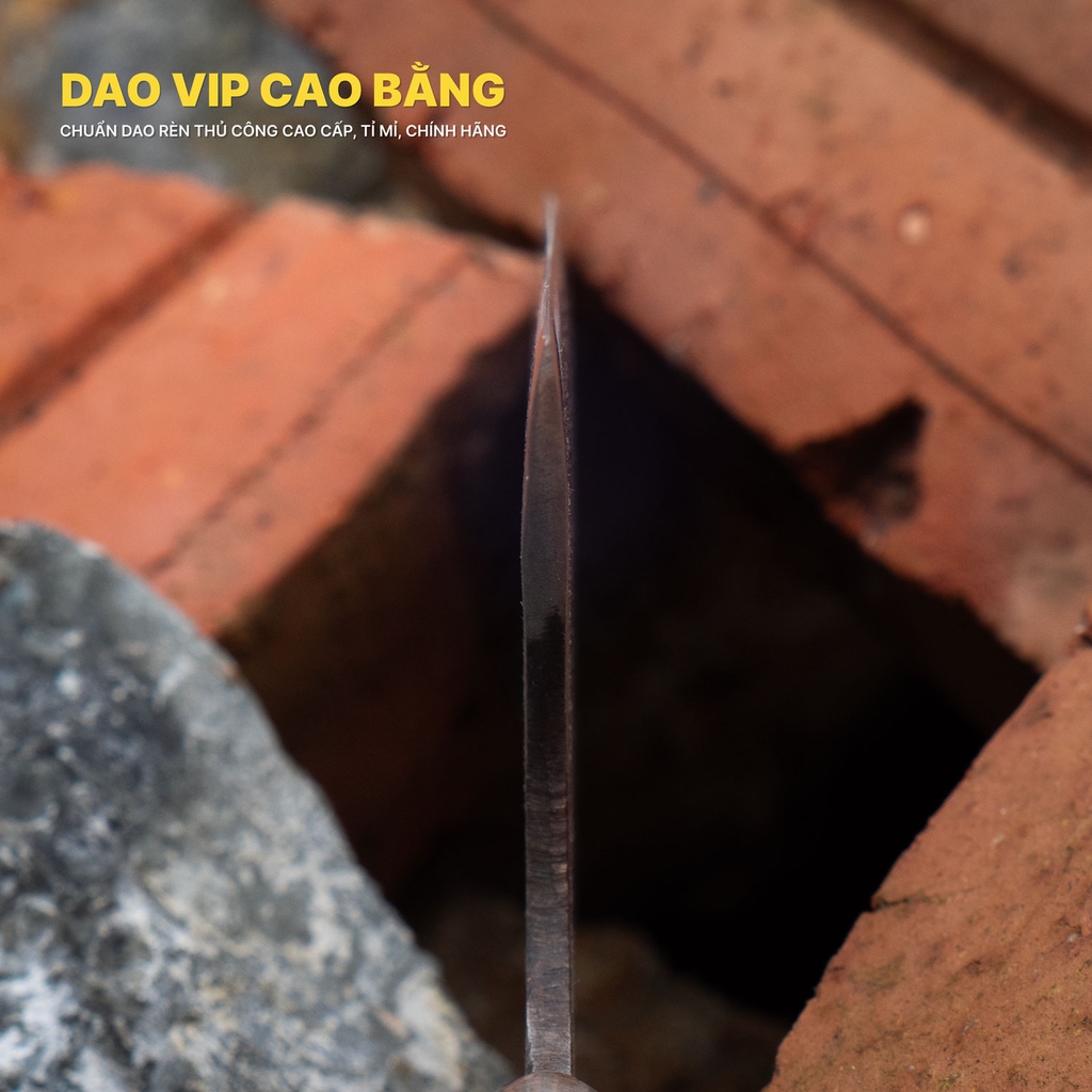 Dao xây thép trắng rèn thủ công bền đẹp đầm tay DXKR
