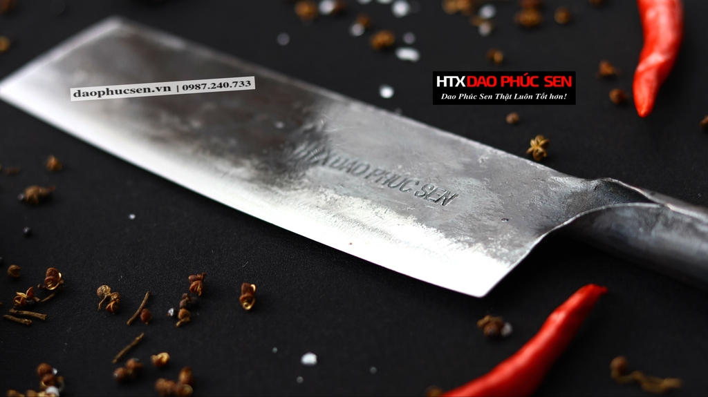 Dao thái sắc bén - Cán sắt - Thép nhíp ô tô - S01