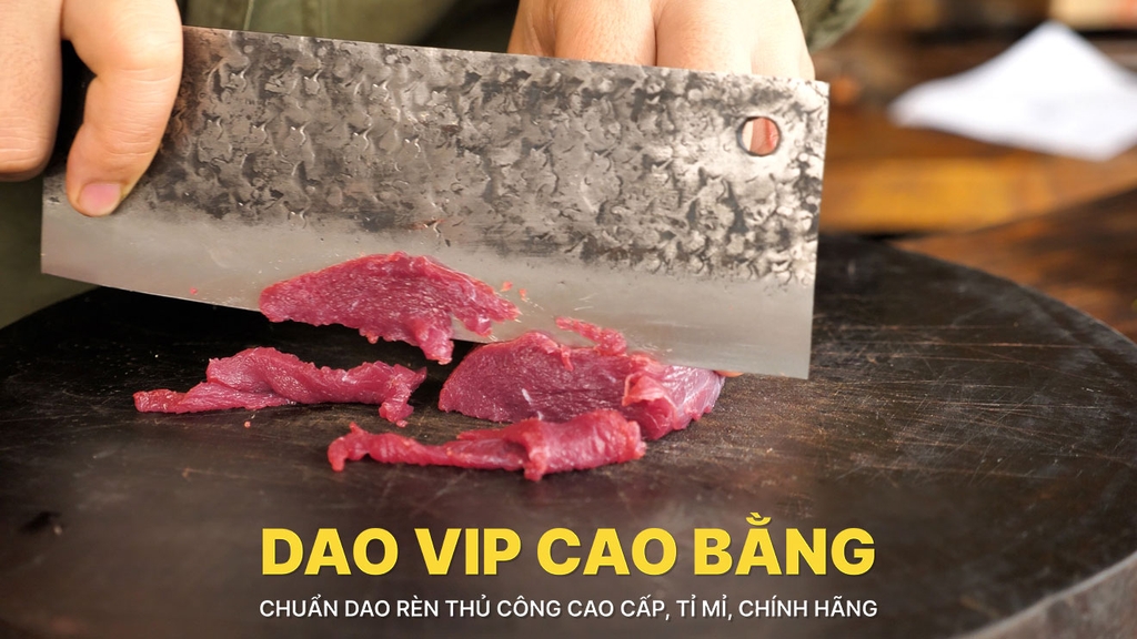 Dao thái 22 thép nhíp dập hoa văn - G03TM | DAO VIP CAO BẰNG