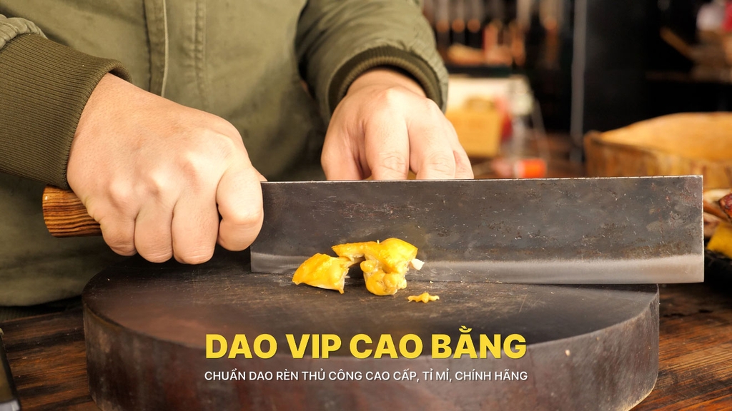Dao chặt gà, chặt cây đa năng sắc bén- Thép nhíp ô tô - Cán gỗ tự nhiên khâu inox - G07 | DAO VIP CAO BẰNG