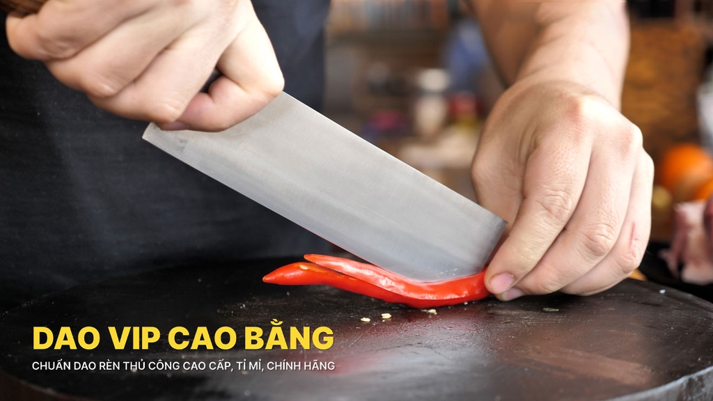 Dao thái 18 thép trắng G01KC chất lượng, hàng chuẩn của DAO VIP CAO BẰNG