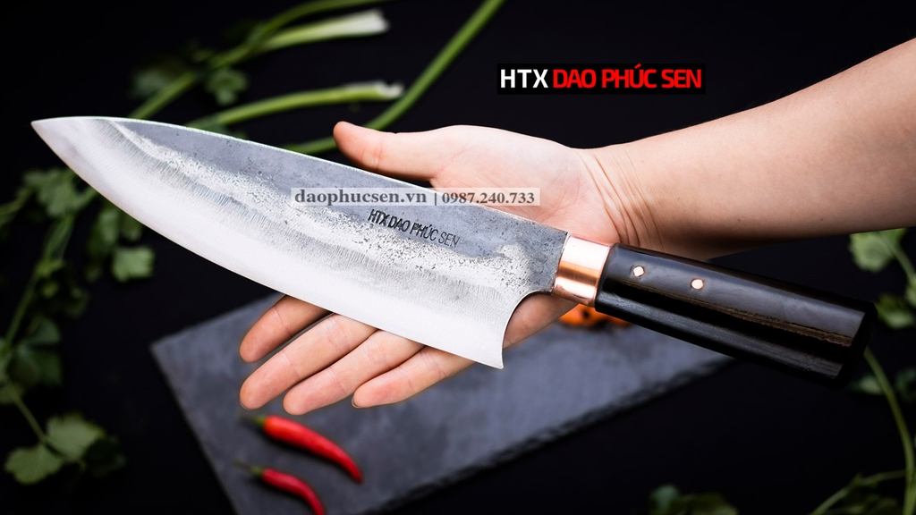 Dao Chặt Lọc 02 cán mun khâu đồng