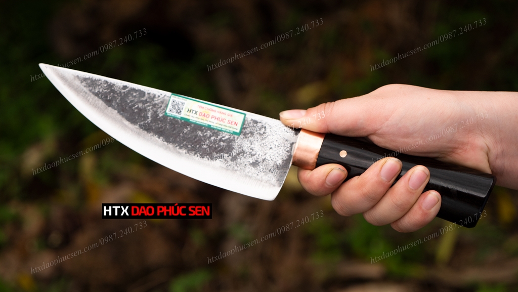 Dao bầu lọc 16 chống dính thép nhíp xe cán gỗ mun G08TMDD / HTX DAO PHÚC SEN
