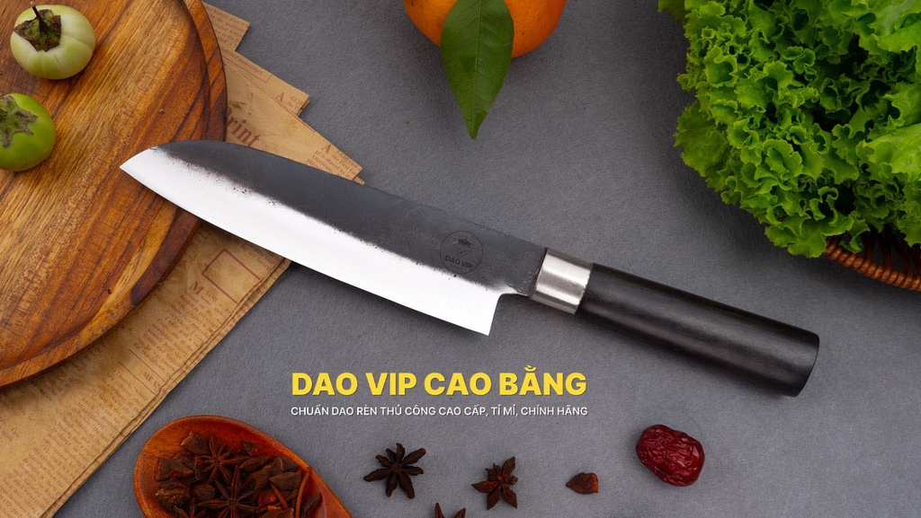 Dao lọc thịt thép nhíp xe cán gỗ mun CL10NM DAO VIP CAO BẰNG
