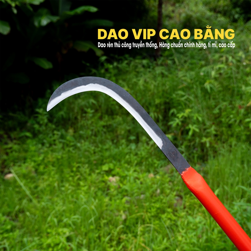 Liềm phát cỏ sắc bén - Thép nhíp ô tô C07 chất lượng, hàng chuẩn CỦA DAO VIP CAO BẰNG