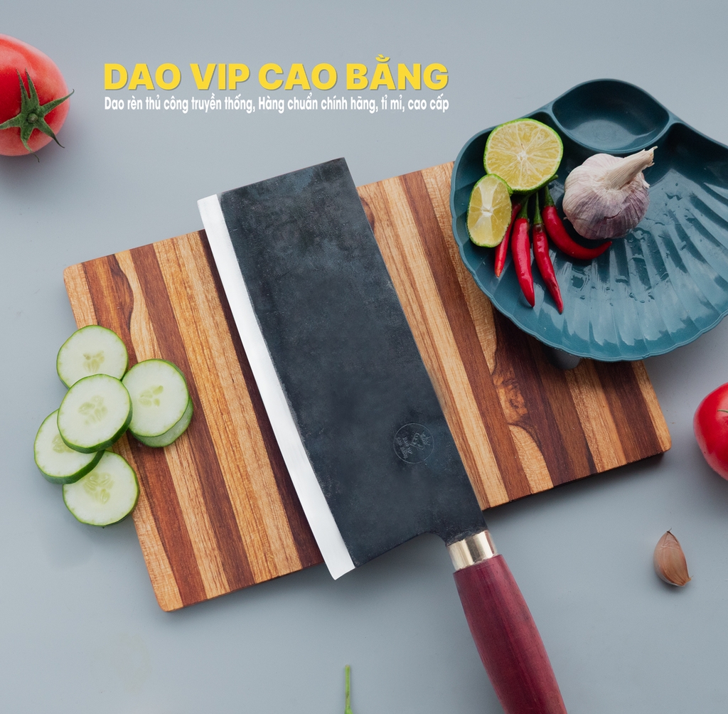 Dao chặt gà rèn thủ công nhíp xe - CG80 DAO VIP CAO BẰNG