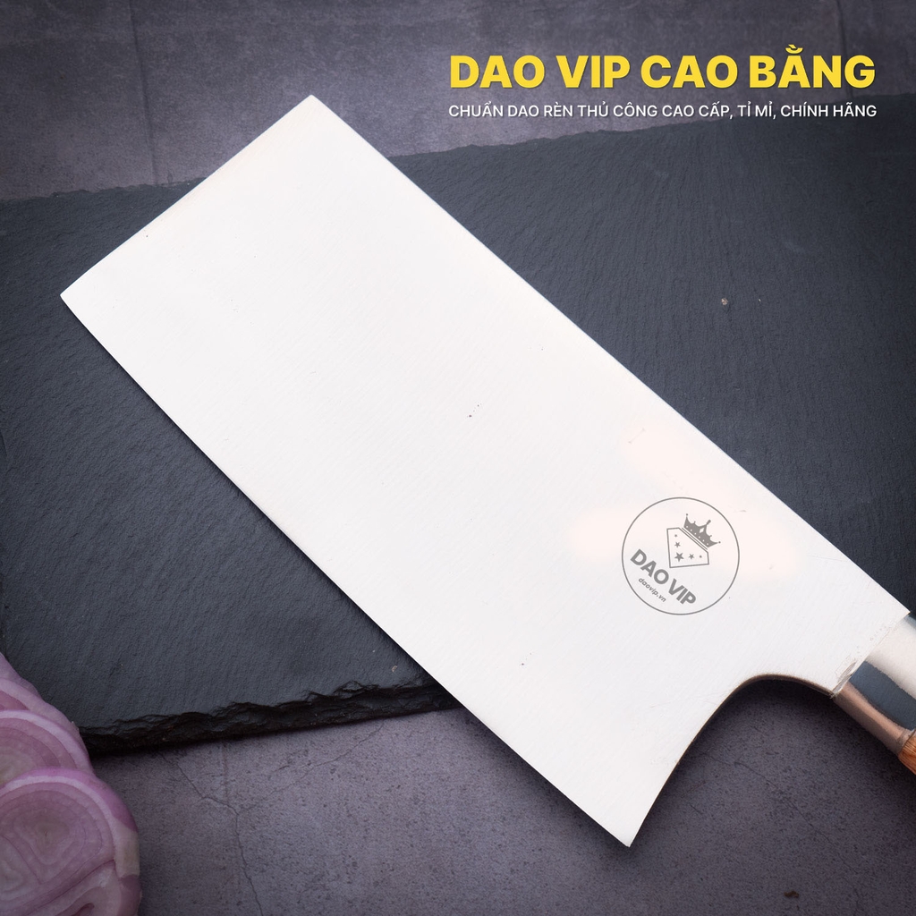 Dao chặt CG09H - Dao chặt gà thép trắng DAO VIP CAO BẰNG