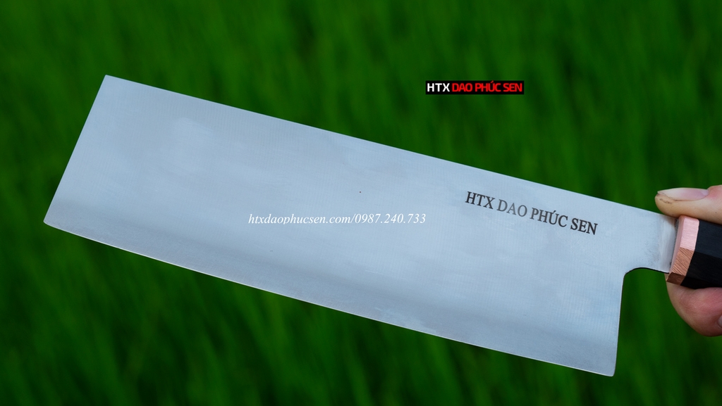 Dao thái thép trắng cao cấp CT10, an toàn, vệ sinh, HÀNG CHUẨN CỦA DAO VIP - HTX DAO PHÚC SEN