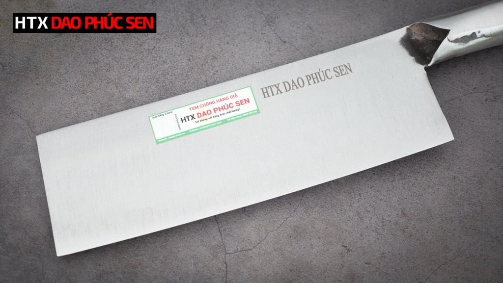 Dao thái thép trắng cao cấp cán sắt SDT09, hàng chuẩn chính hãng của DAO VIP - HTX DAO PHÚC SEN