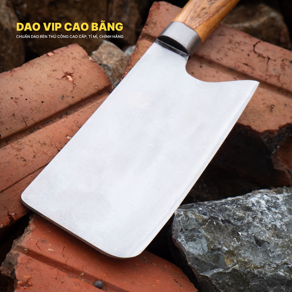 Dao xây thép trắng rèn thủ công bền đẹp đầm tay DXKR