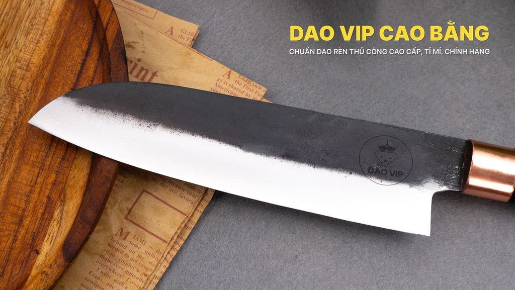 Dao lọc thịt thép nhíp xe cán gỗ mun CL10NMDD DAO VIP CAO BẰNG
