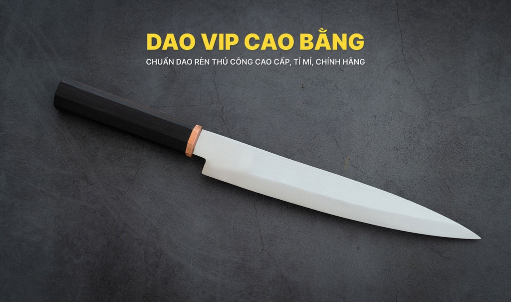 Dao Yanagiba (Sashimi) thép trắng - DNK28 DAO VIP CAO BẰNG