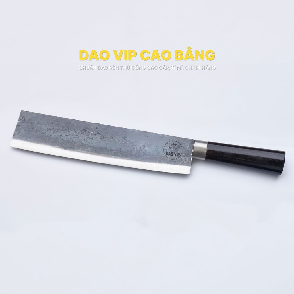 Dao chặt gà chặt cây -Thép nhíp ô tô - Cán cẩm khâu inox - G07M DAO VIP CAO BẰNG