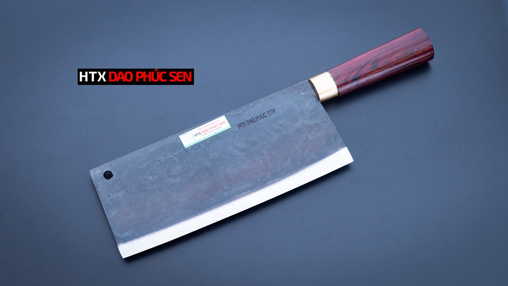 Dao chặt xương sắc bén - Thép nhíp ô tô - Cán cẩm khâu đồng - G06D