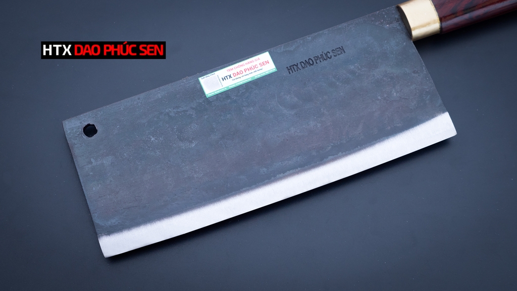 Dao chặt xương sắc bén - Thép nhíp ô tô - Cán cẩm khâu đồng - G06D