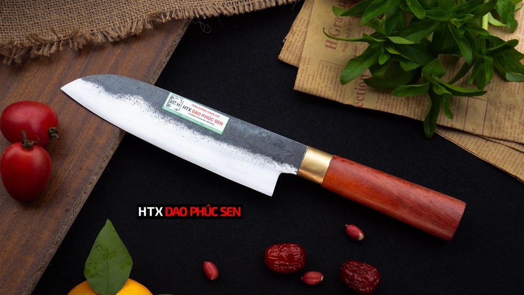 Dao lọc thái thép nhíp xe cán gỗ hương CL10NH  / HTX DAO PHÚC SEN