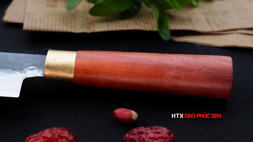 Dao lọc thái thép nhíp xe cán gỗ hương CL10NH  / HTX DAO PHÚC SEN