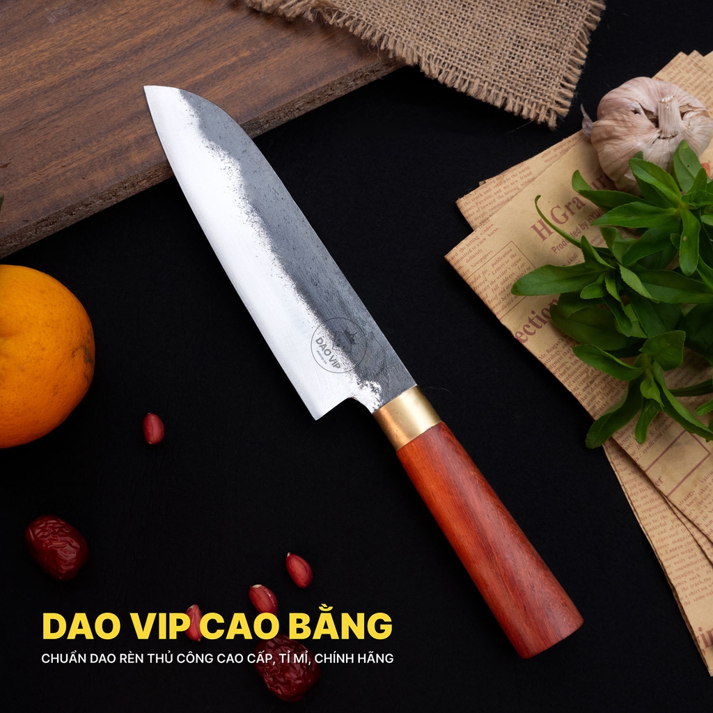 Dao lọc thái thép nhíp xe cán gỗ hương CL10NH DAO VIP CAO BẰNG