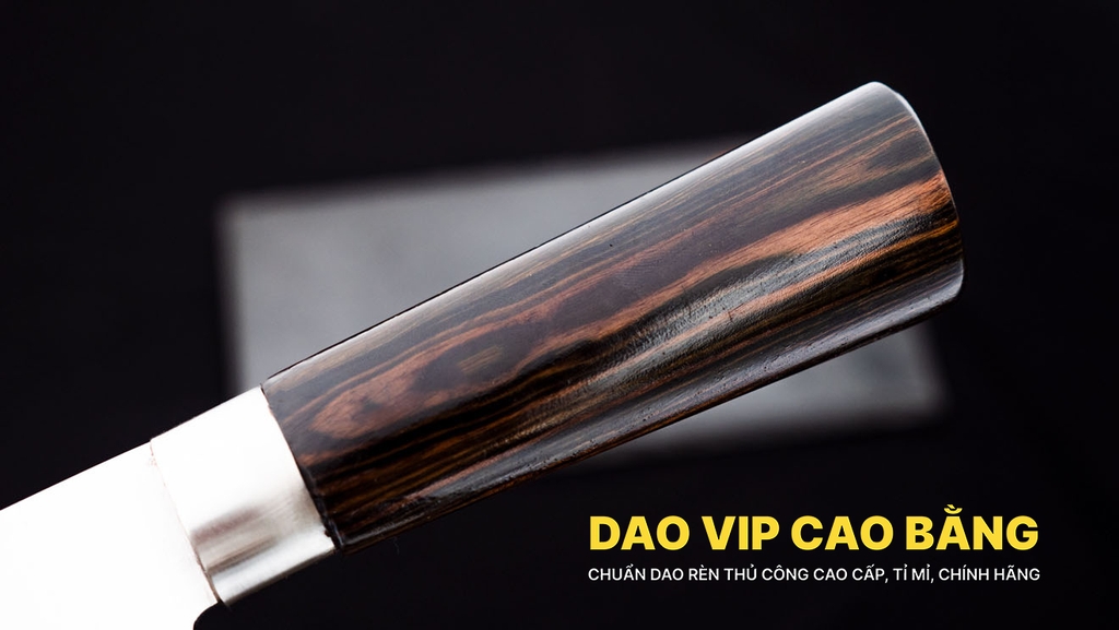 Dao lọc thái thép trắng cán mun - LKM DAO VIP CAO BẰNG