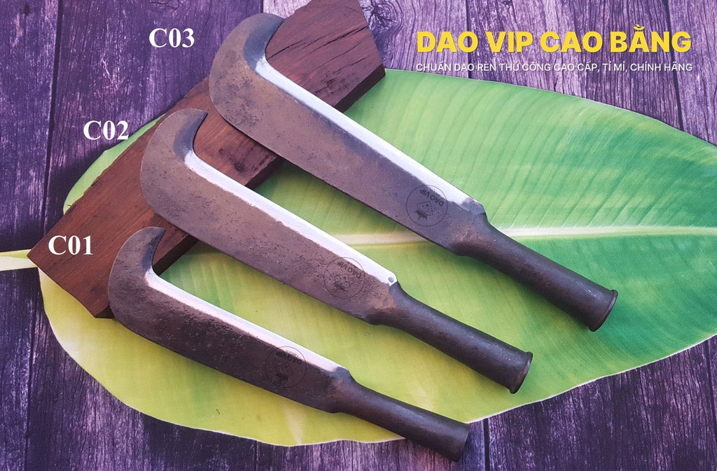 Dao quắm chặt cây phát cỏ sắc bén - Thép nhíp ô tô C03, hàng chuẩn chính hãng của DAO VIP CAO BẰNG