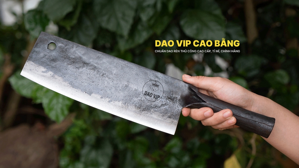 Dao thái sắc bén - Cán sắt - Thép nhíp ô tô - S03 DAO VIP CAO BẰNG