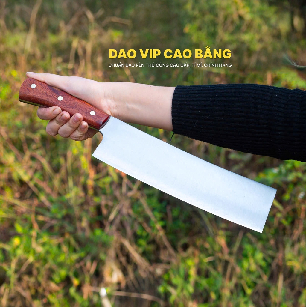 Dao chặt xương thép trắng SXK06 dao vip cao bằng