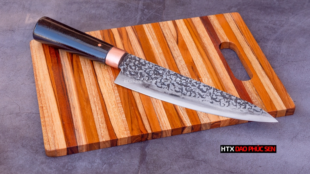 Thớt Gỗ Teak Cao Cấp - Cắt Thái, Trang Trí - 30,5x20,5x1,4cm - CNTN01 | HTX DAO PHÚC SEN