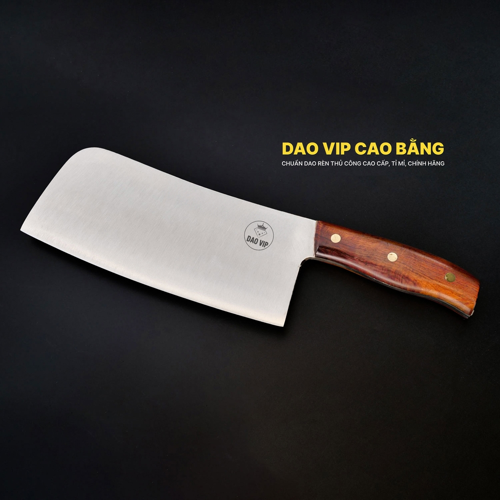 Dao chặt xương cao cấp thép trắng - SXK03 dao vip cao bằng