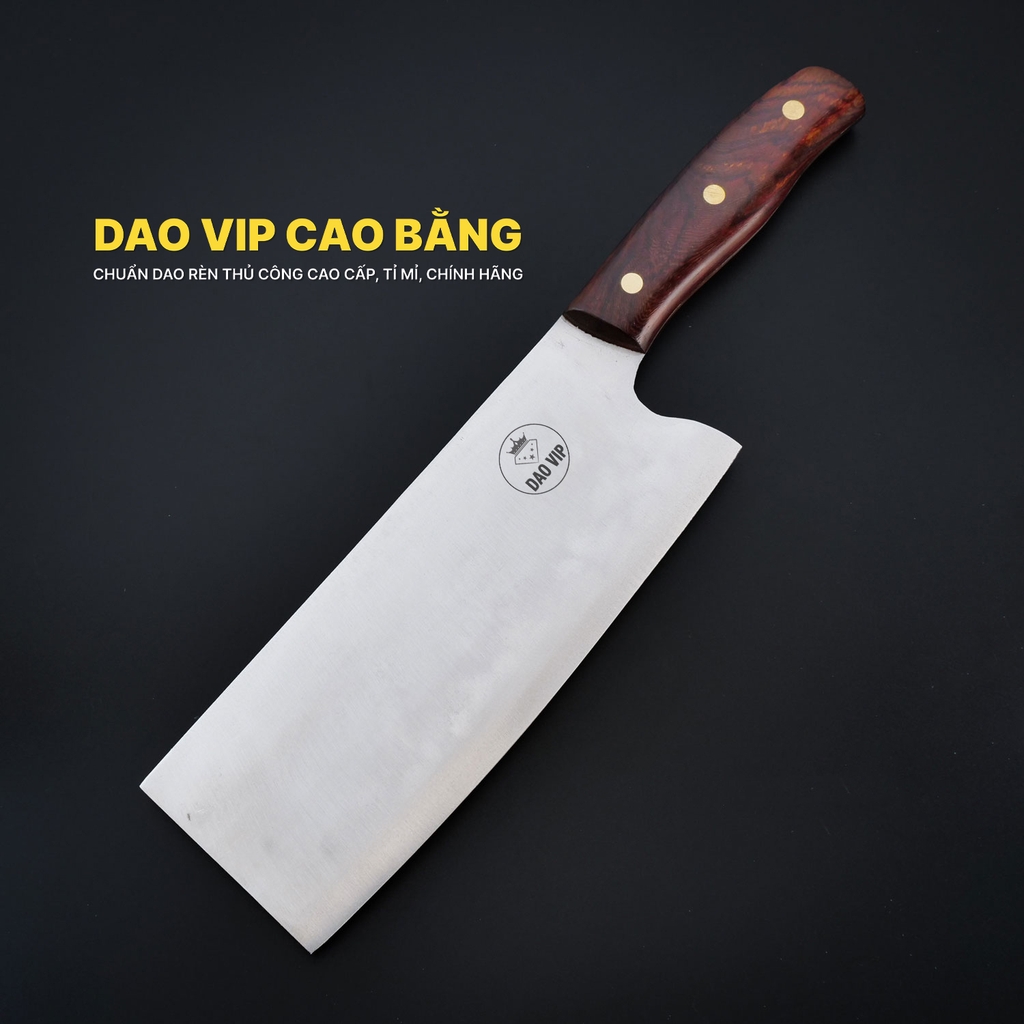 Dao thái thịt thép trắng - STK02 DAO VIP CAO BẰNG
