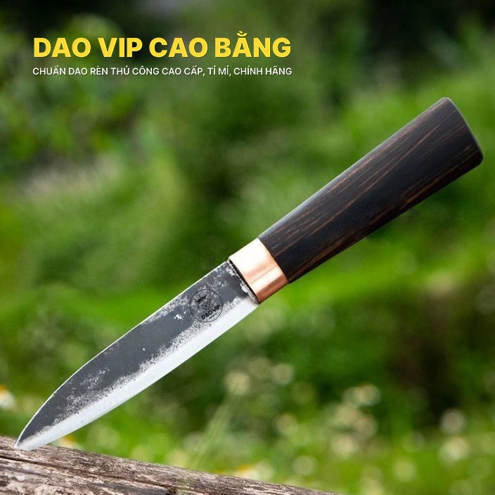 Dao bóc tỏi, gọt hoa quả cán gỗ mun DBTMDD, hàng chuẩn chính hãng CỦA DAO VIP CAO BẰNG
