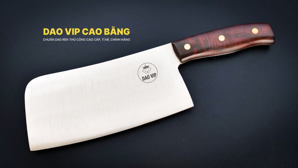 Dao chặt gà vịt thép trắng - SGK02 DAO VIP CAO BẰNG