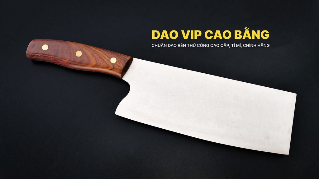 Dao thái thịt thép trắng - STK02 DAO VIP CAO BẰNG