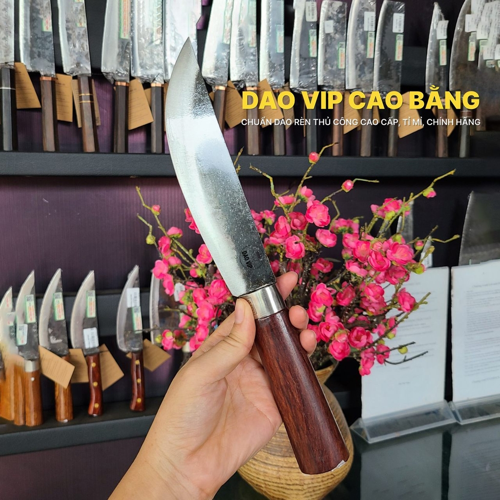 Dao lọc - thái sắc bén - Thép nhíp ô tô - Cán cẩm khâu inox - G15 DAO VIP CAO BẰNG