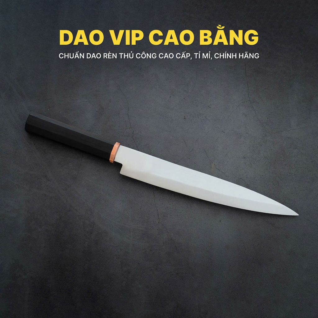 Dao Yanagiba (Sashimi) thép trắng - DNK28 DAO VIP CAO BẰNG