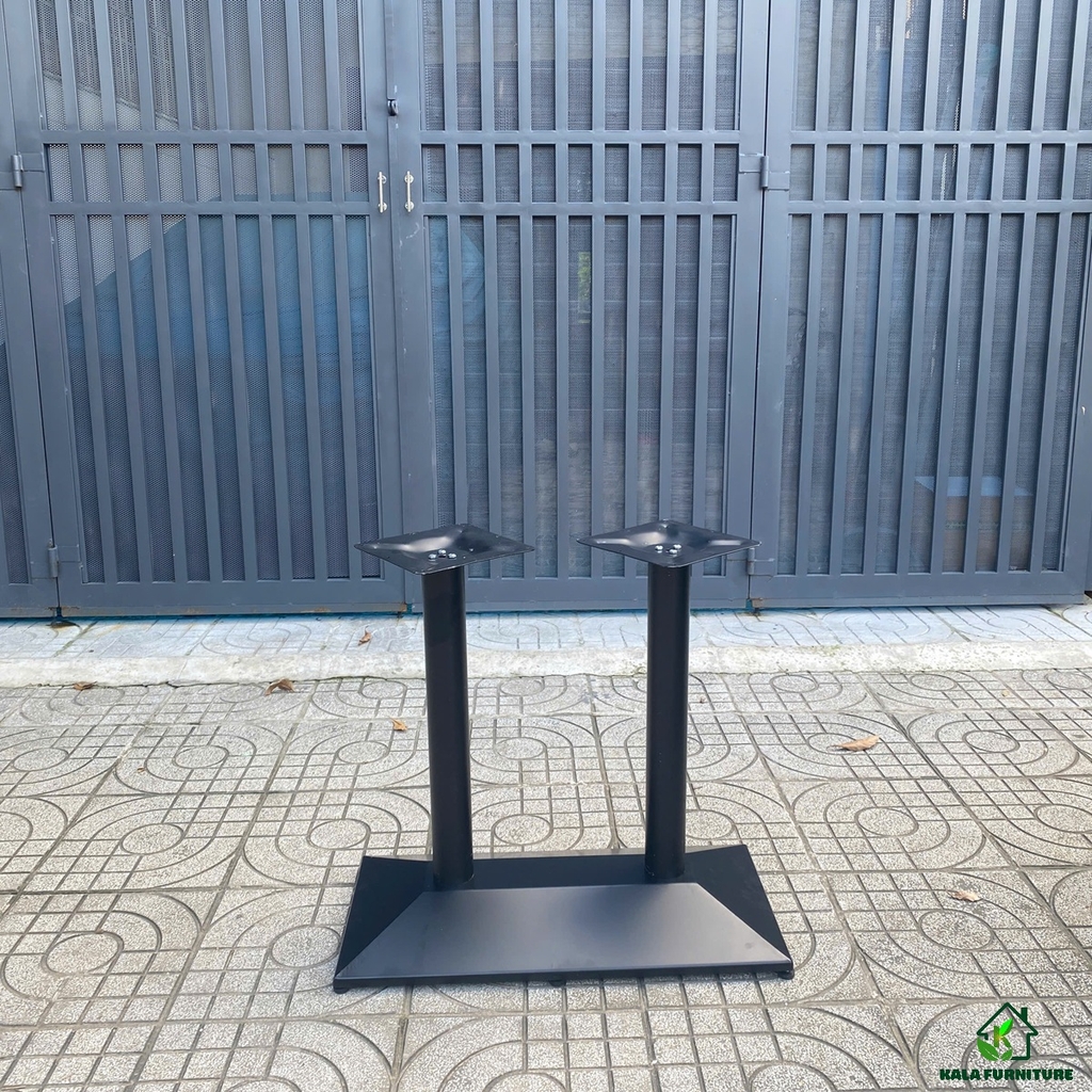 Chân bàn sắt đôi mâm vuông vồng 400x800mm CS-D4080