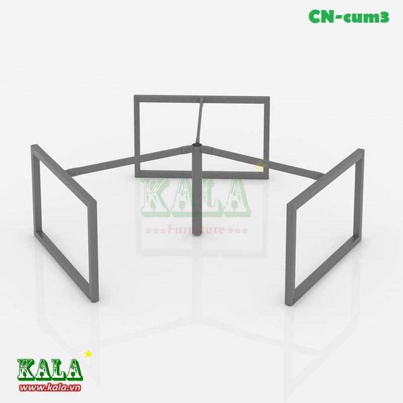 Chân bàn sắt hộp chữ nhật cụm 3 (CN-cum3)