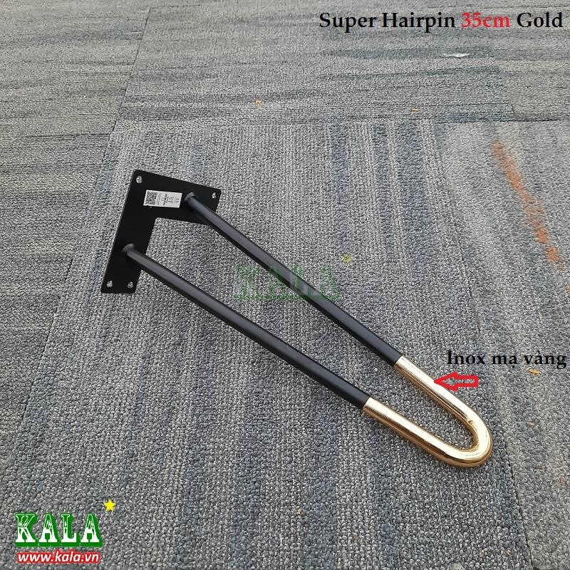 Chân bàn Super Hairpin 35cm Gold