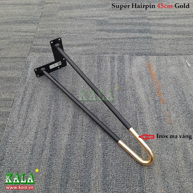 Chân bàn Super Hairpin 45cm Gold